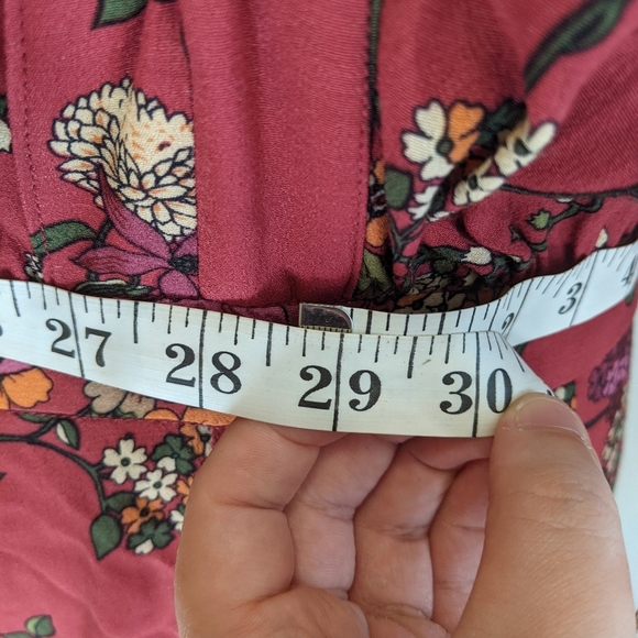 NEW WAYF Where Are You From Maroon Floral Maxi Dress Women's Size Small - Picture 10 of 16
